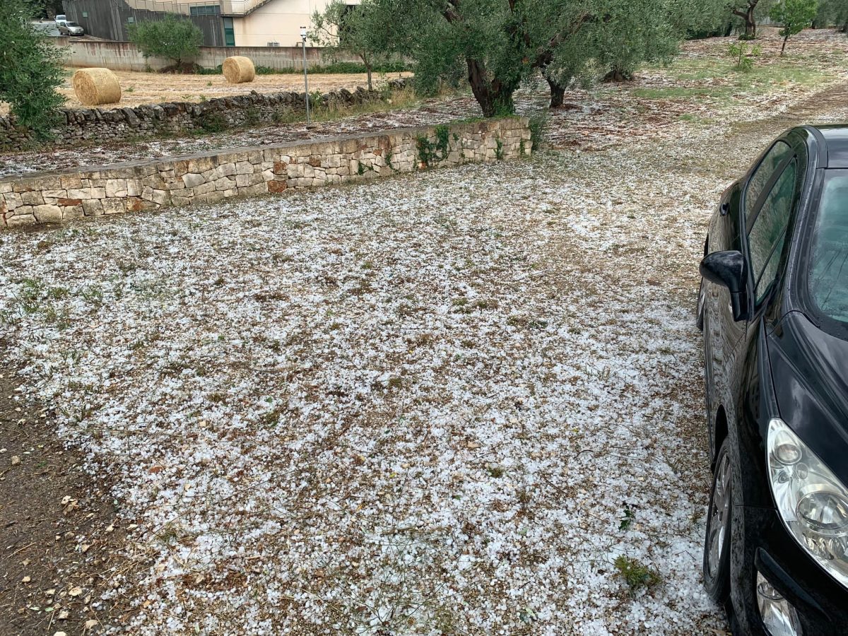 maltempo grandine locorotondo puglia