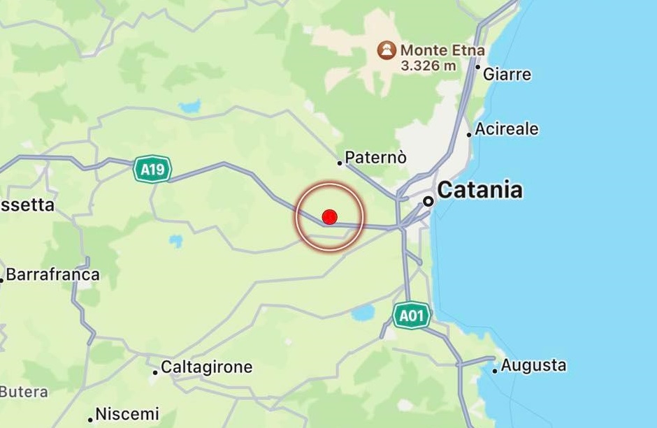 terremoto oggi catania