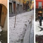 Maltempo, pioggia e grandine in Emilia Romagna: accumuli di ghiaccio a Bardi e Bedonia | FOTO e VIDEO