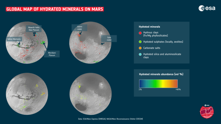 mappa acqua marte