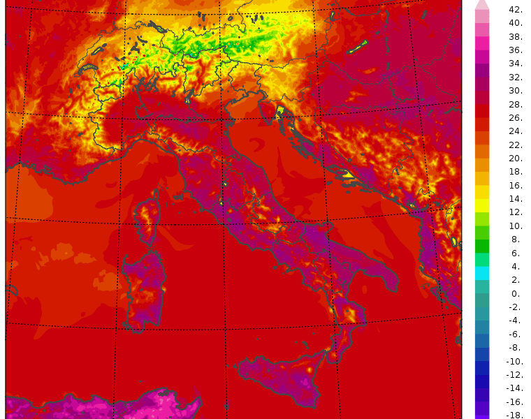 temperature massime 31 agosto