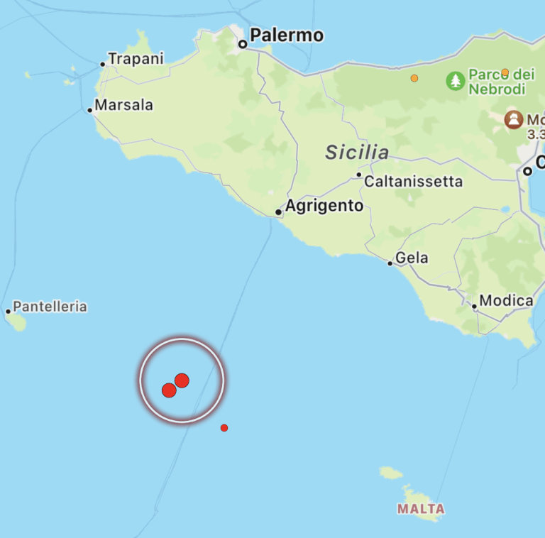 terremoti canale di sicilia