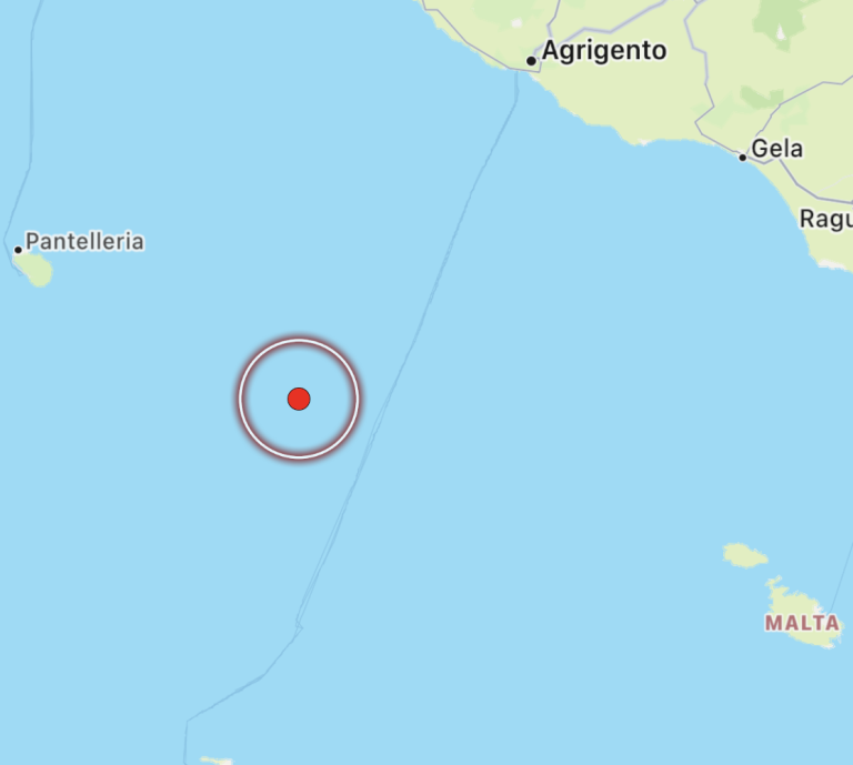 terremoto canale di sicilia 21 agosto 2022