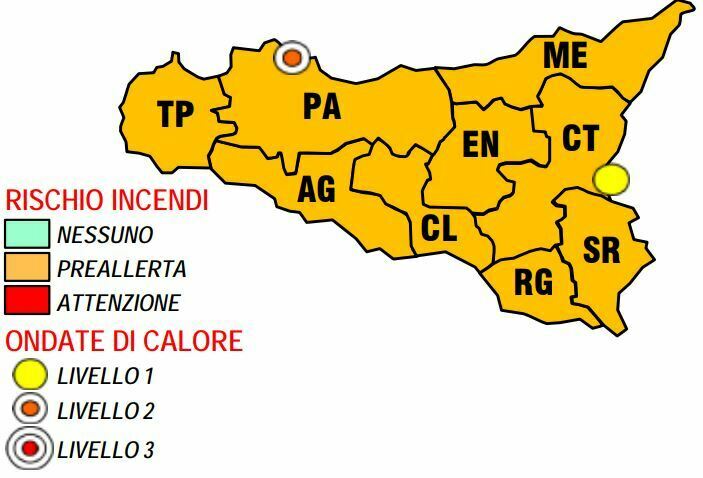 allerta caldo incendi sicilia 8 settembre 2022