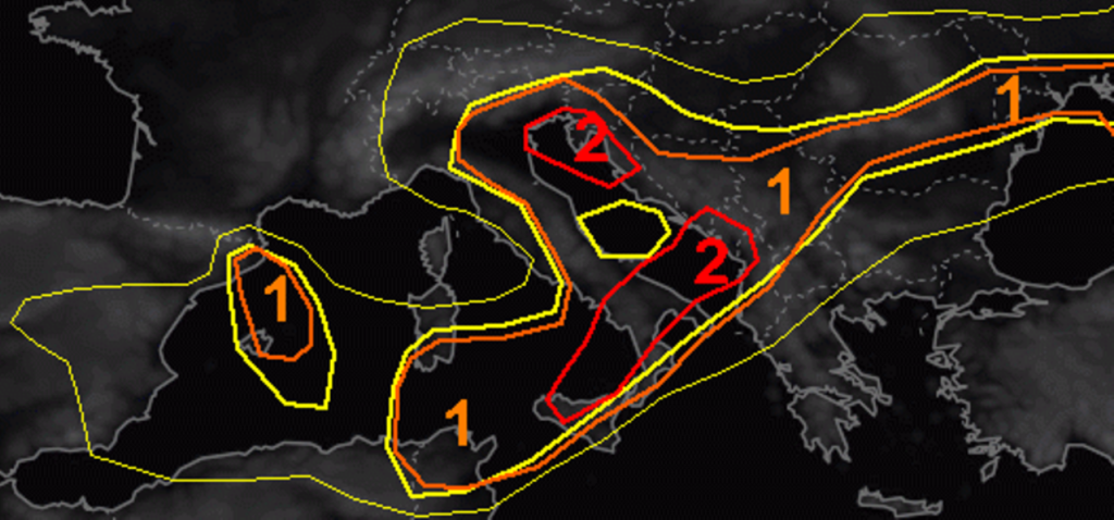 allerta meteo estofex 16 settembre