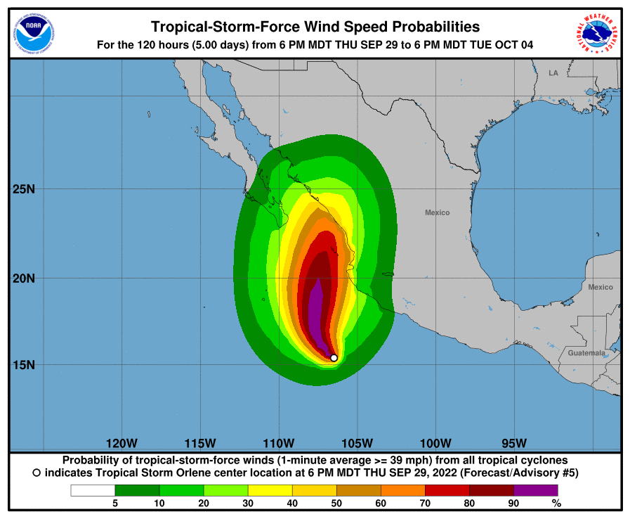 tempesta tropicale Orlene