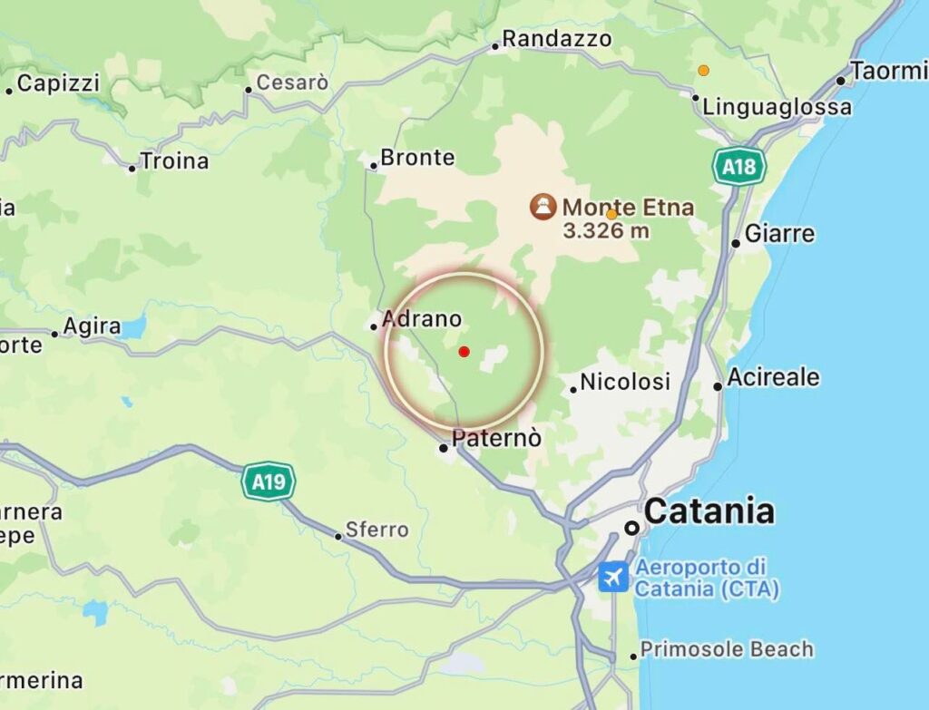 terremoto etna oggi