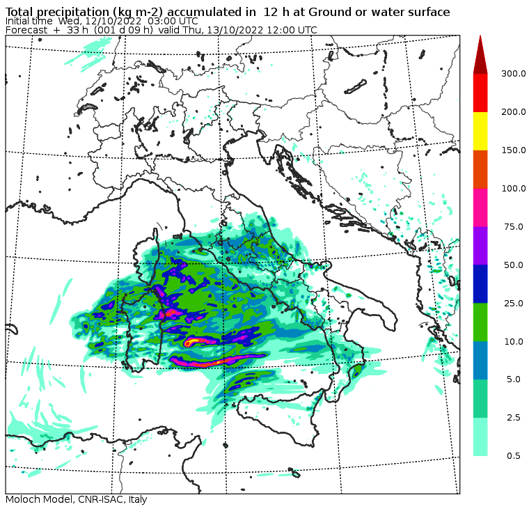 allerta meteo italia 12 ottobre 2022