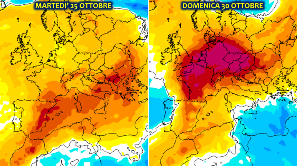 anomalia caldo fine ottobre 2022