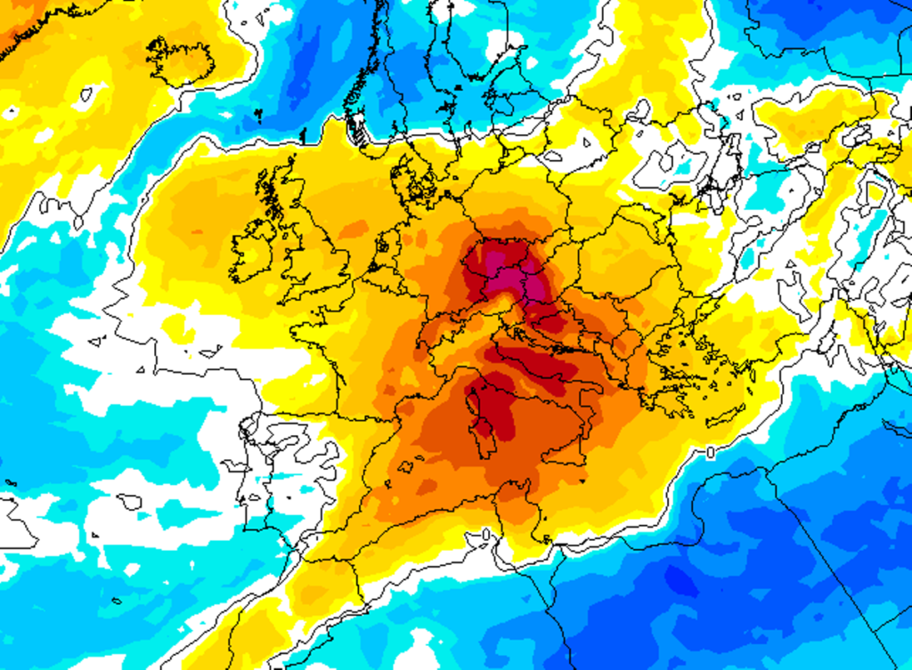 anomalie termiche italia 23 24 ottobre 2022