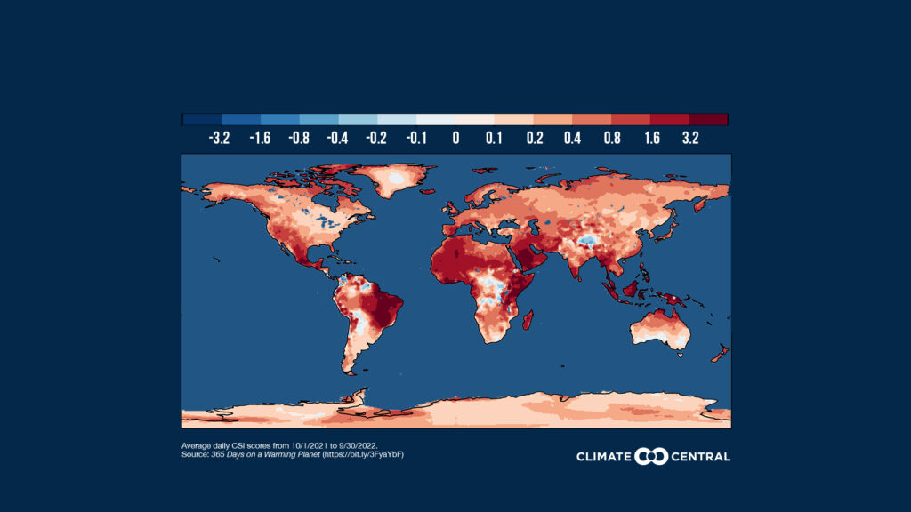 indice CSI-Global climate central riscaldamento globale