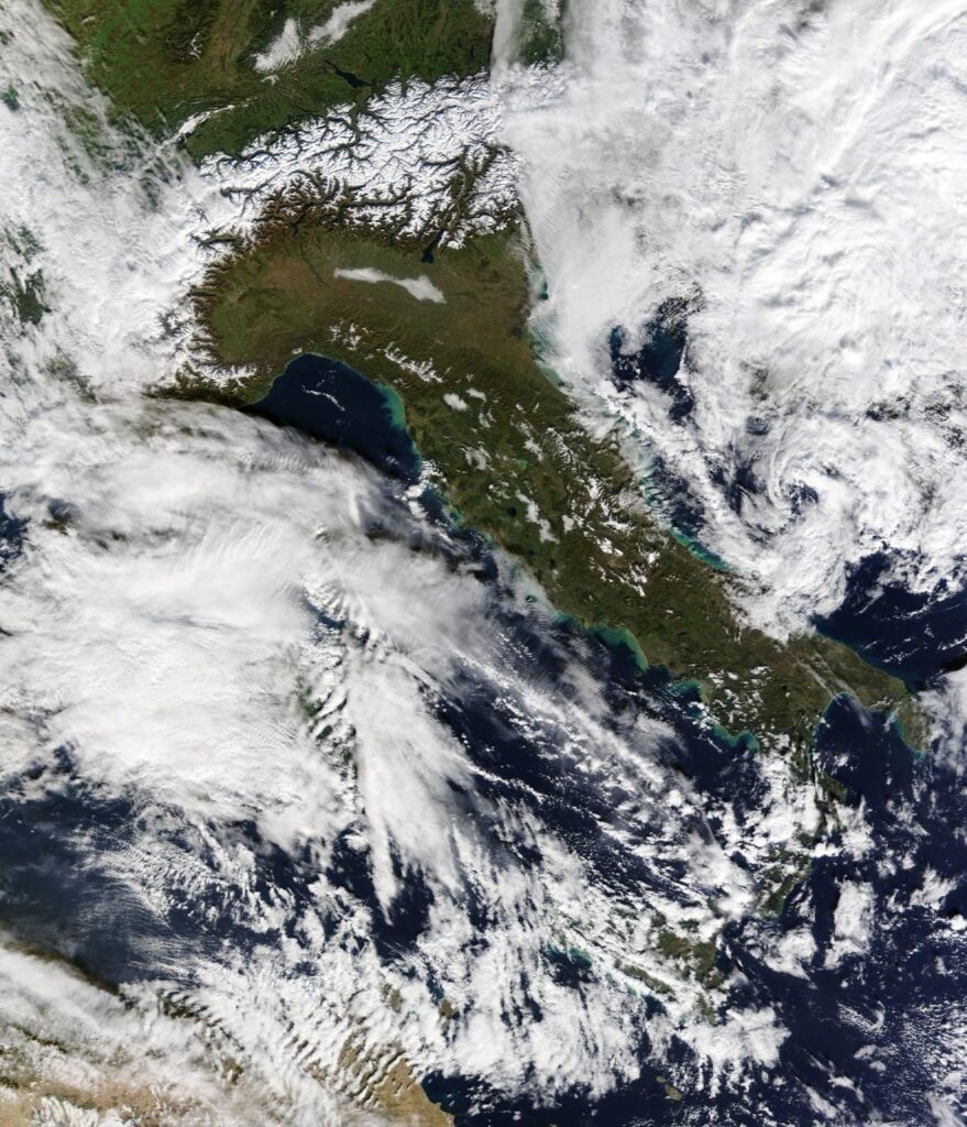 italia satellite neve alpi appennini 23 novembre 2022