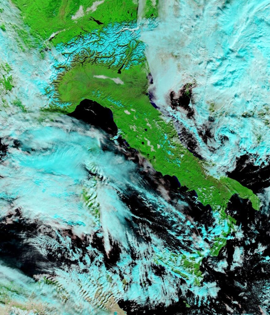 italia satellite neve alpi appennini 23 novembre 2022