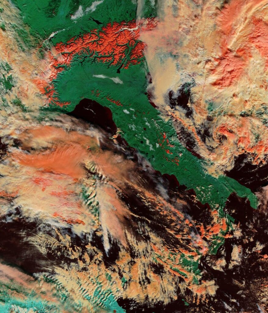 italia satellite neve alpi appennini 23 novembre 2022