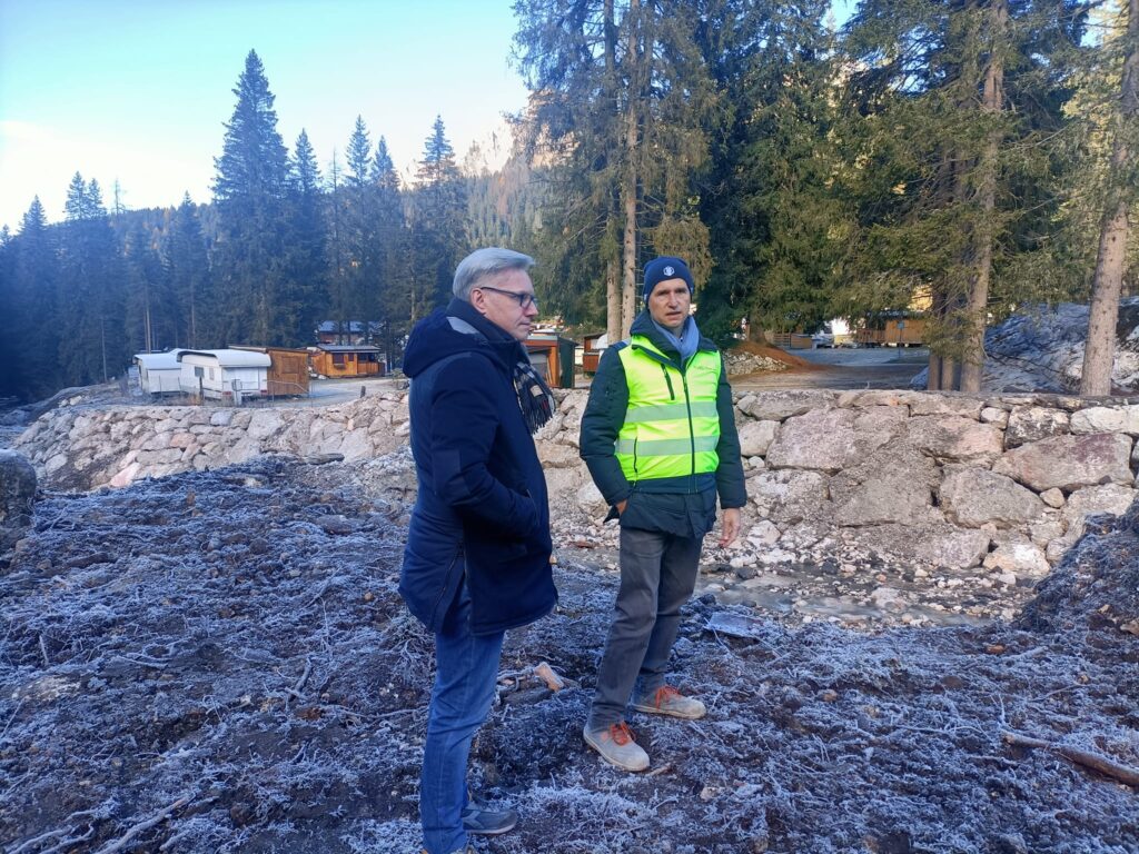 Selva di Cadore sopralluogo bottacin lavori dissesto idrogeologico