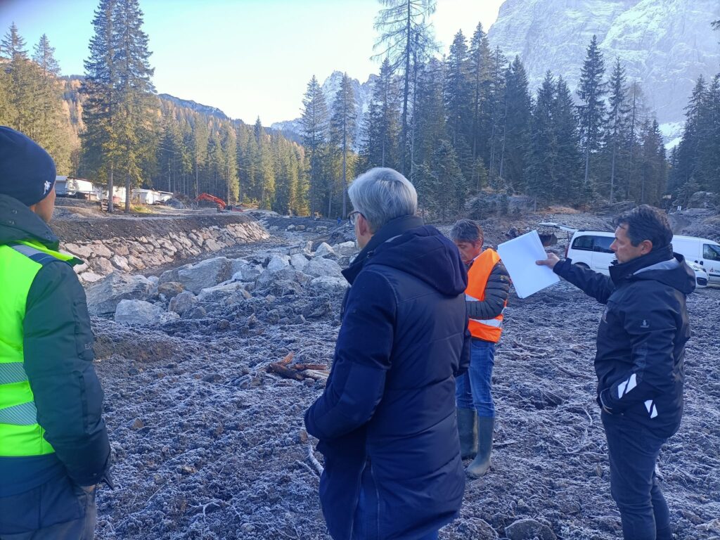 Selva di Cadore sopralluogo bottacin lavori dissesto idrogeologico