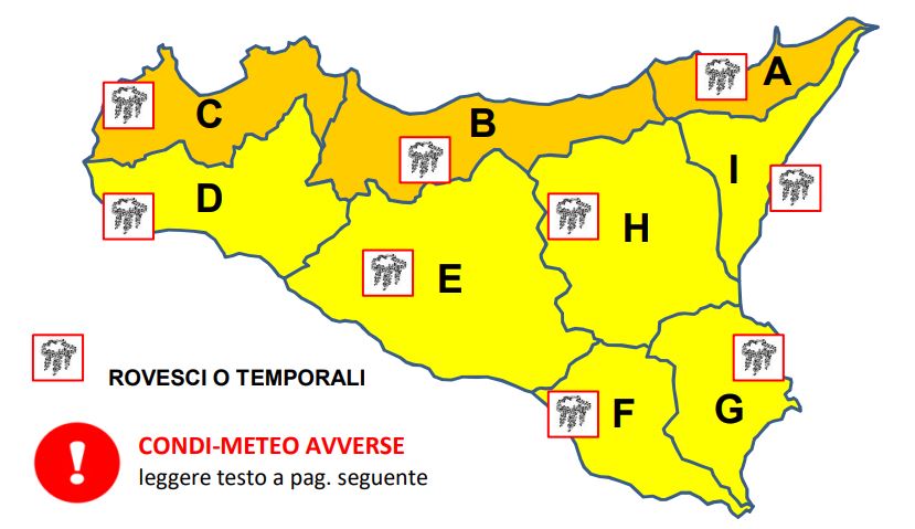 allerta meteo sicilia 5 novembre