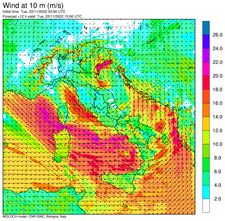 allerta meteo vento ciclone denise oggi ore 16