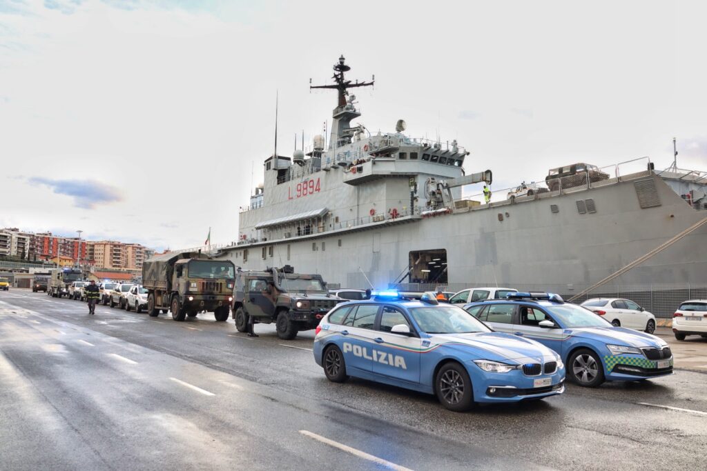 esercitazione antisismica porto reggio calabria protezione civile militari