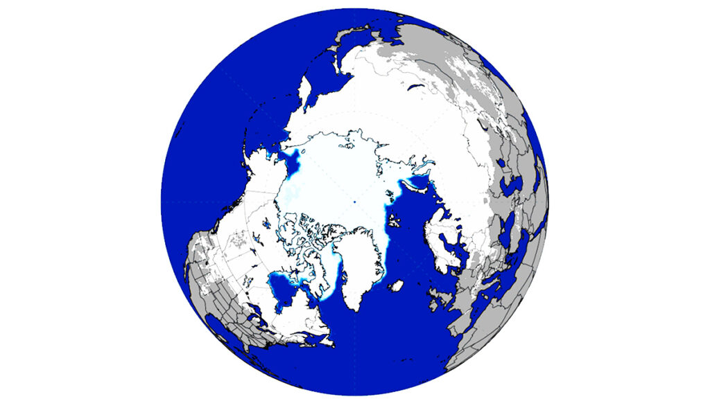 estensione neve emisfero nord novembre 2022