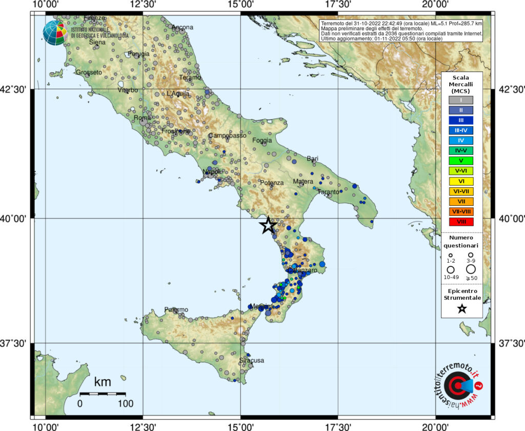 terremoto calabria cosenza