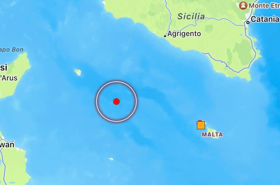 terremoto canale di sicilia