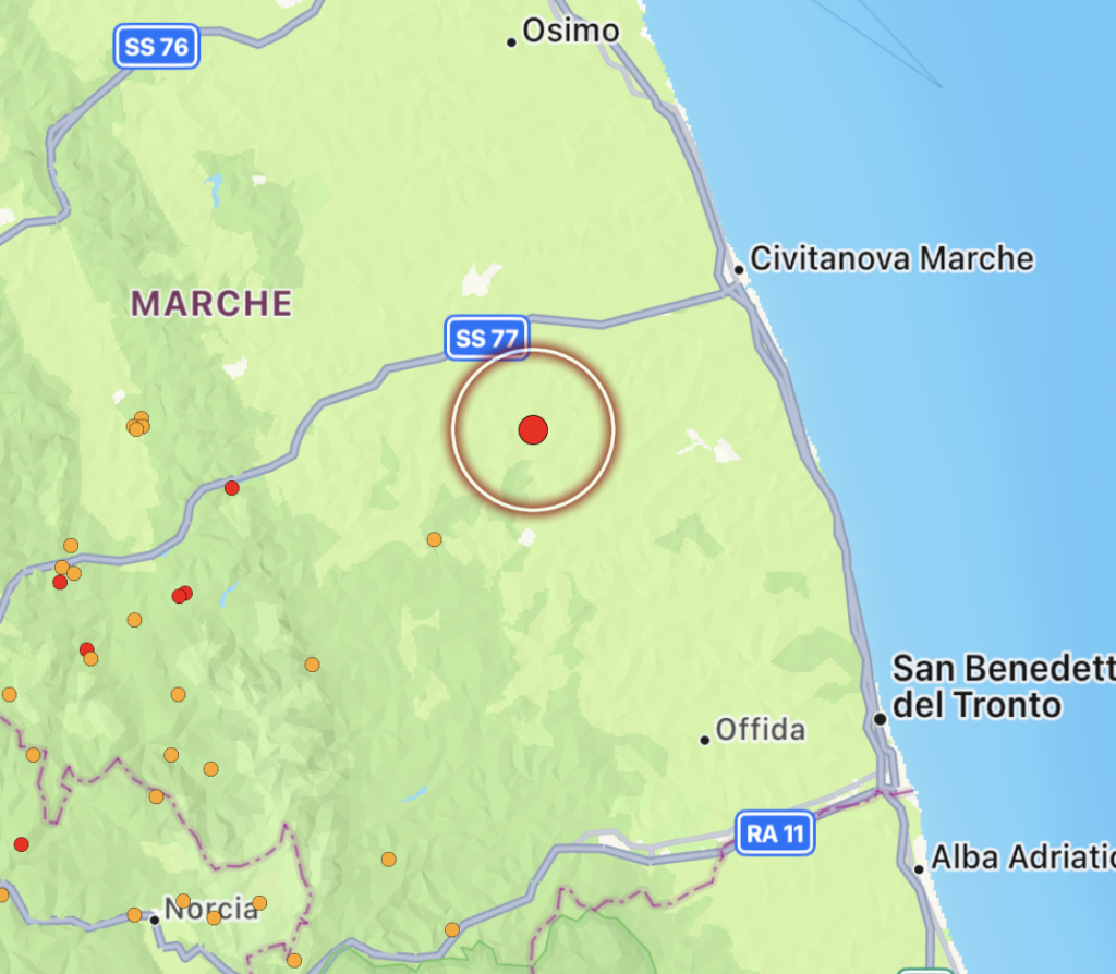 terremoto marche 10 novembre 2022