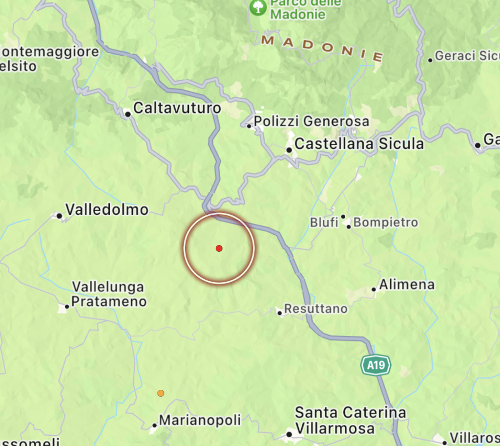 terremoto resuttano sicilia