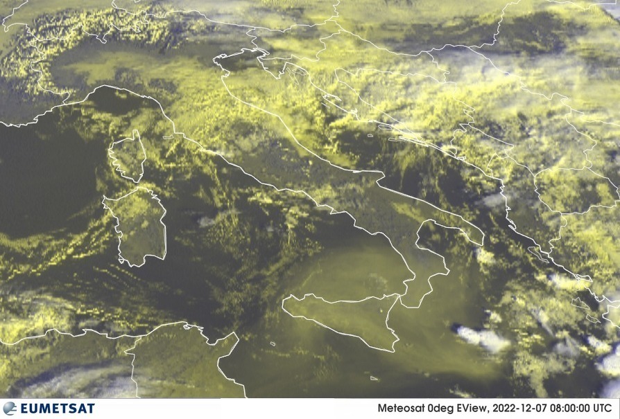 satellite meteo italia 7 dicembre 2022