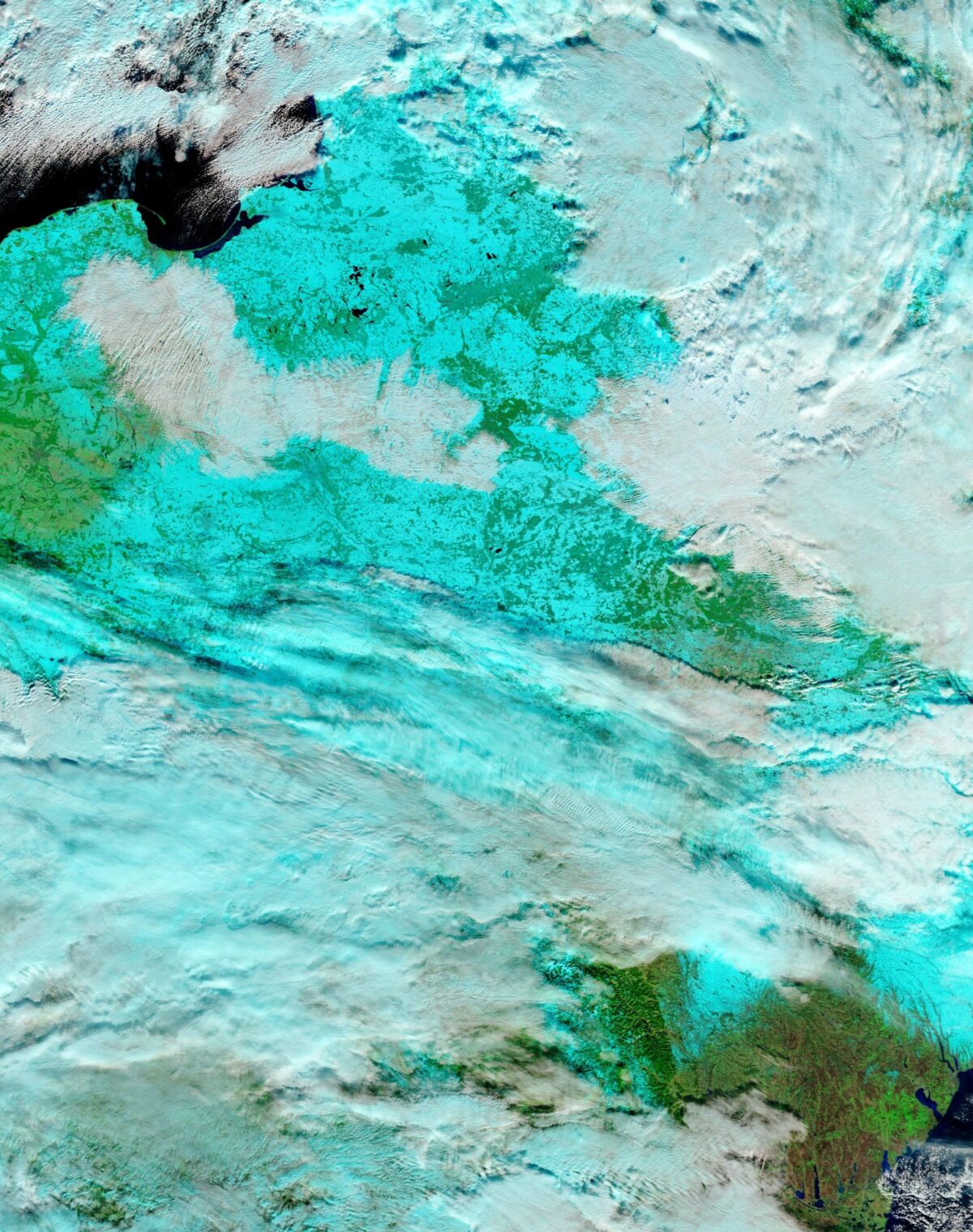 Neve Europa Dicembre 2022 vista dallo Spazio