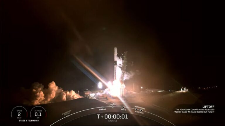 SpaceX lancio satellite israeliano Eros-C3