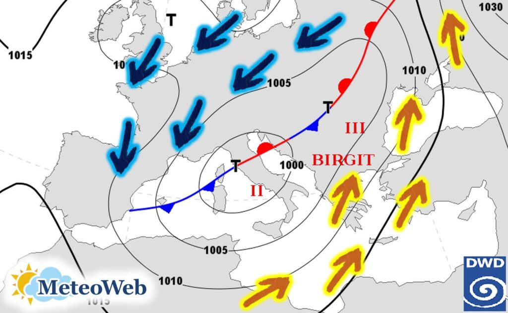 allerta meteo sabato 10 dicembre ciclone birgit