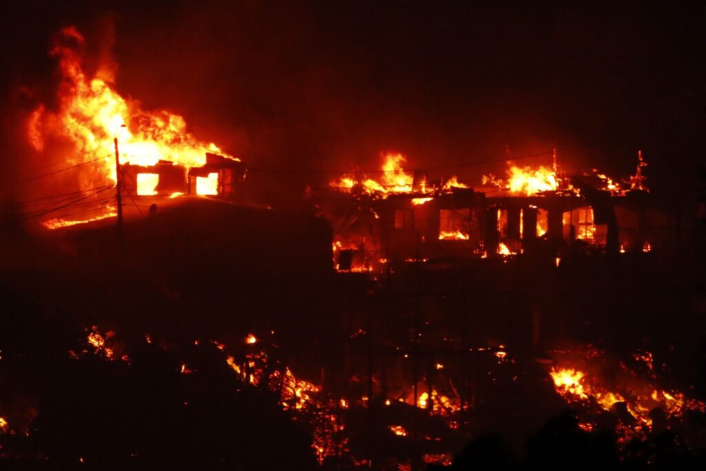 incendio Cile Viña del Mar