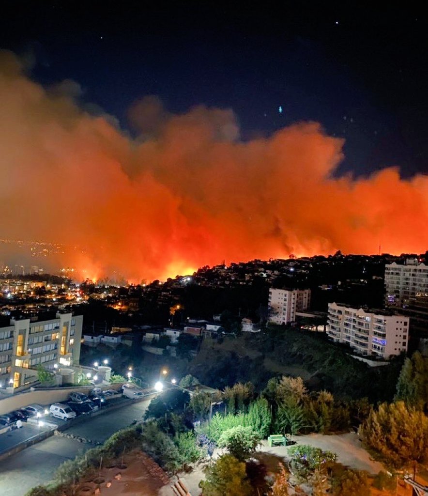 incendio Cile Viña del Mar