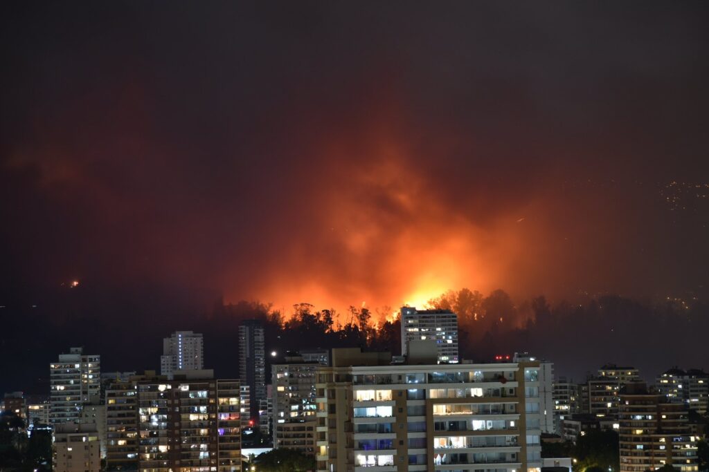 incendio Cile Viña del Mar