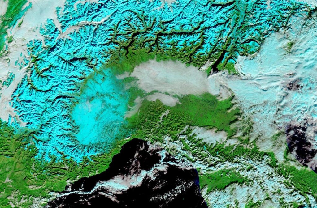 italia dallo spazio neve nord ovest 17 dicembre 2022