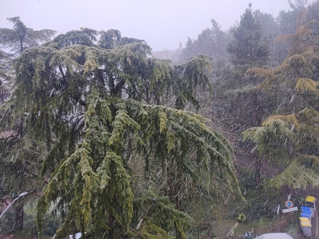 Fiocchi di neve a Perugia