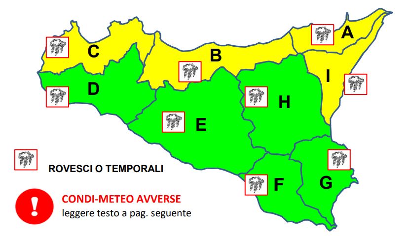 allerta meteo sicilia 10 gennaio