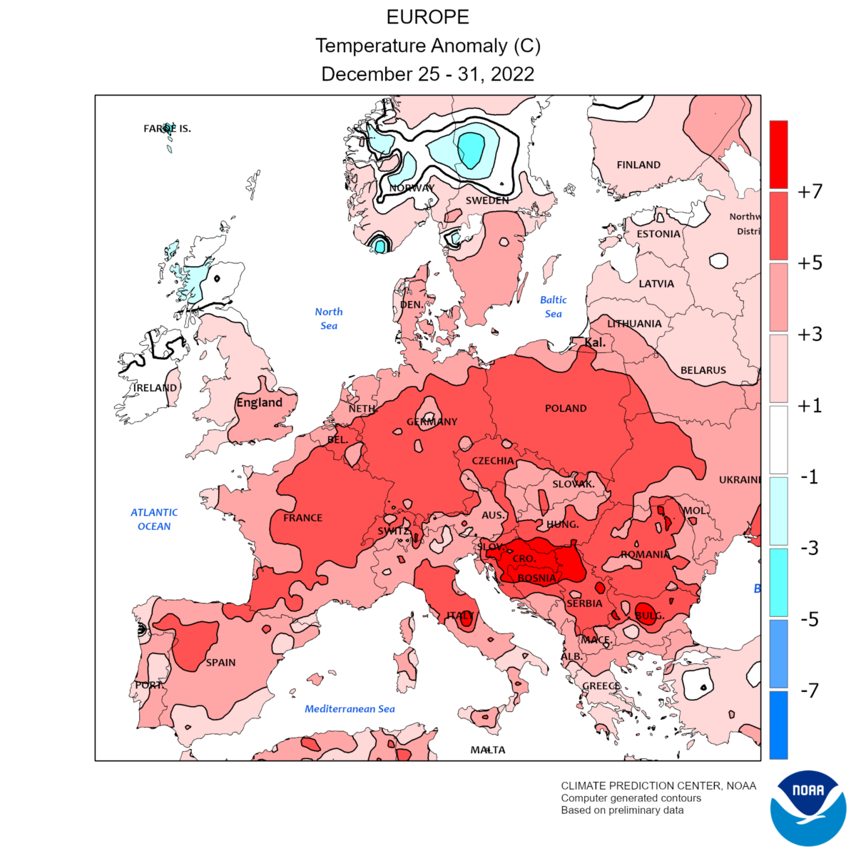 anomalie termiche europa 25 31 dicembre 2022