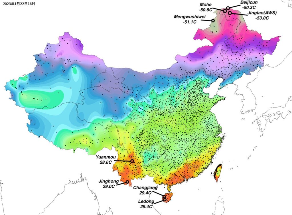 cina freddo record