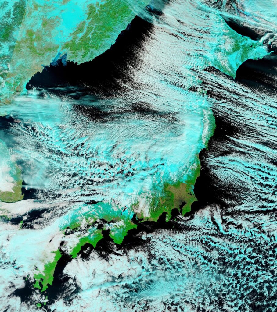 giappone neve gelo satellite