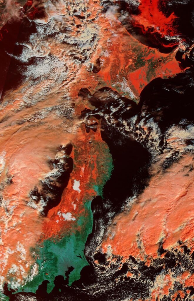 giappone neve suolo satellite 30 gennaio 2023