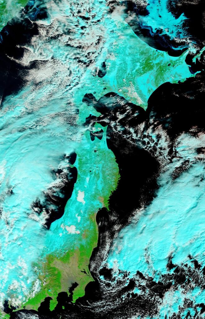 giappone neve suolo satellite 30 gennaio 2023