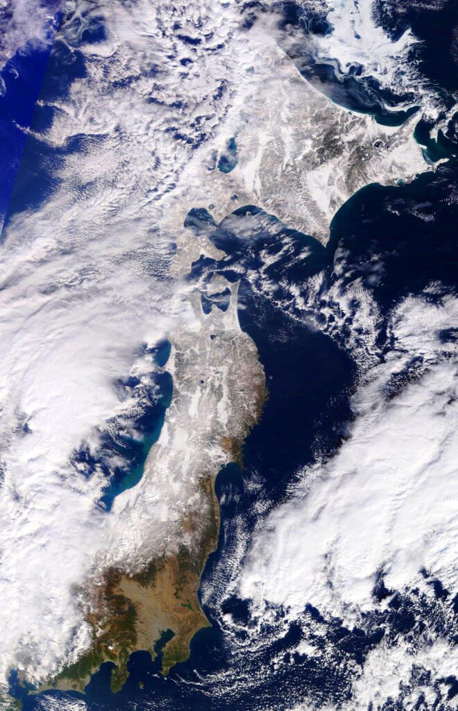 giappone neve suolo satellite 30 gennaio 2023