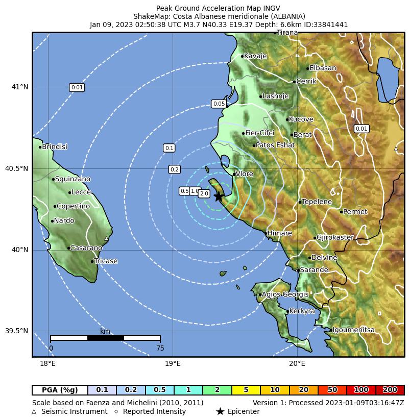 terremoto albania