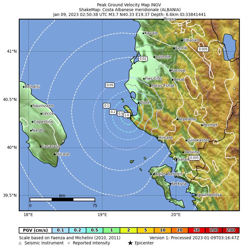 terremoto albania