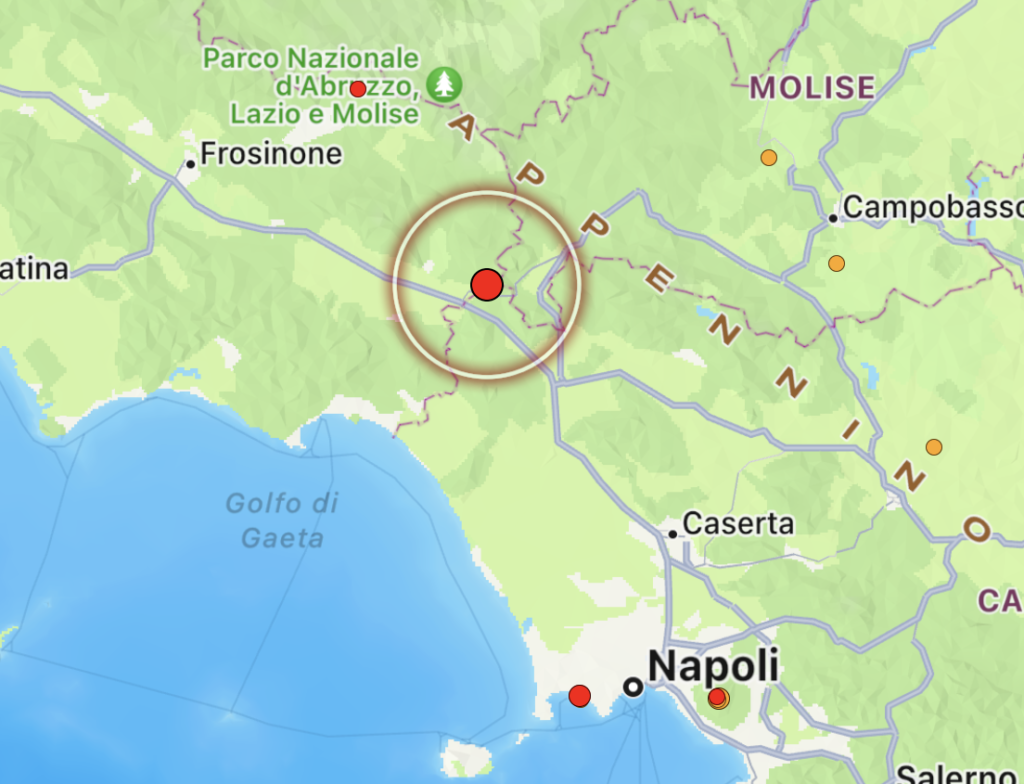 terremoto campania 2 gennaio 2023