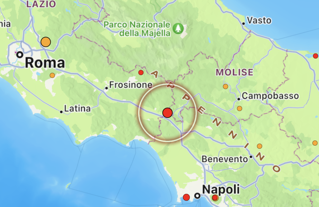 terremoto campania 2 gennaio 2023