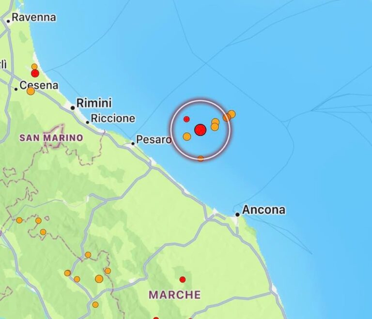 terremoto costa pesarese marche