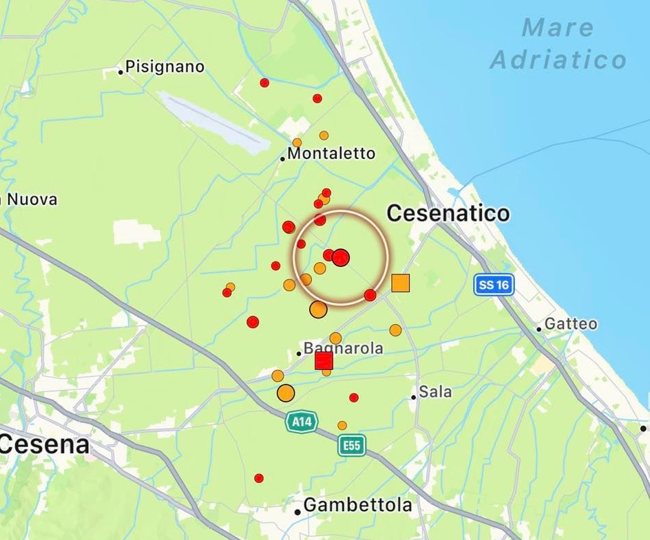 terremoto oggi cesenatico